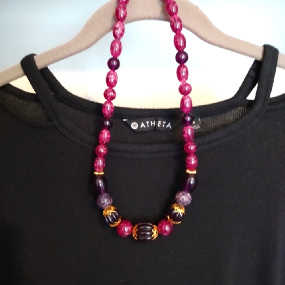 A colorful vintage necklace